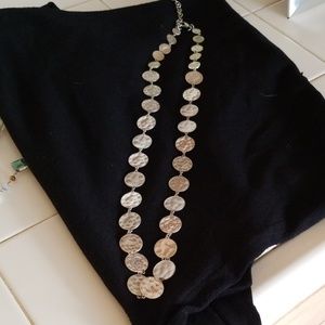 Chico's hammered silver necklace.